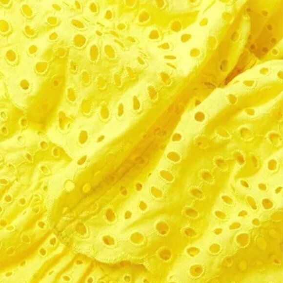 New! Lilly Pulitzer Asteria Eyelet Babydoll Dress in Resort Yellow‎ - Picture 11 of 11